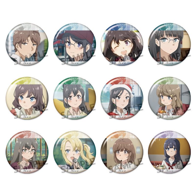 (1BOX=12)(Goods - Badge) Rascal Does Not Dream of Santa Claus Trading Button Badge