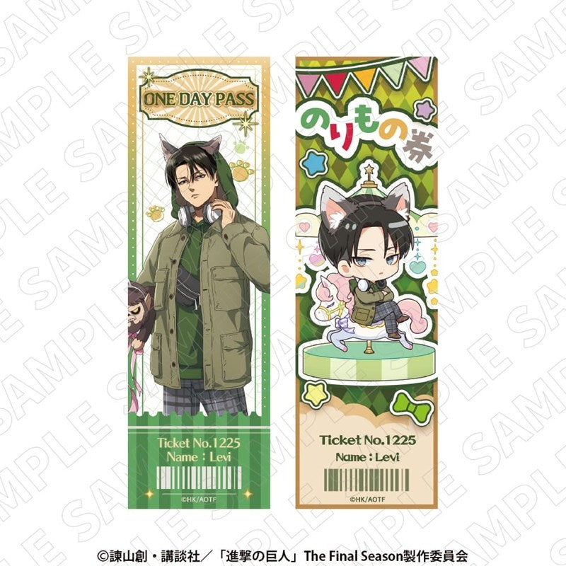 (Goods - Bromide) Attack on Titan Ticket-Style Bromide Set (Levi)