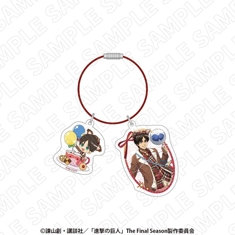 (Goods - Keychain) Attack on Titan Acrylic Wire Keyring (Eren)
