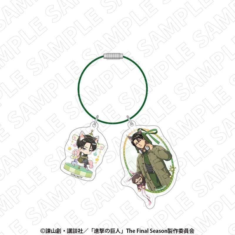 (Goods - Keychain) Attack on Titan Acrylic Wire Keyring (Levi)