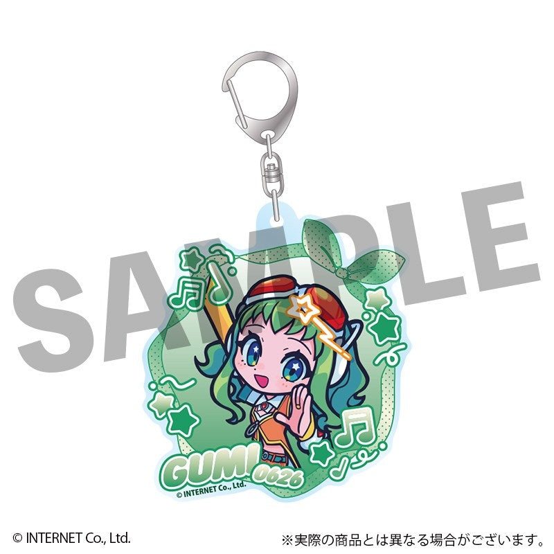 (Goods - Keychain) VOCALOID GUMI Fure Friends Acrylic Keychain Uchiwa-fan Ver.