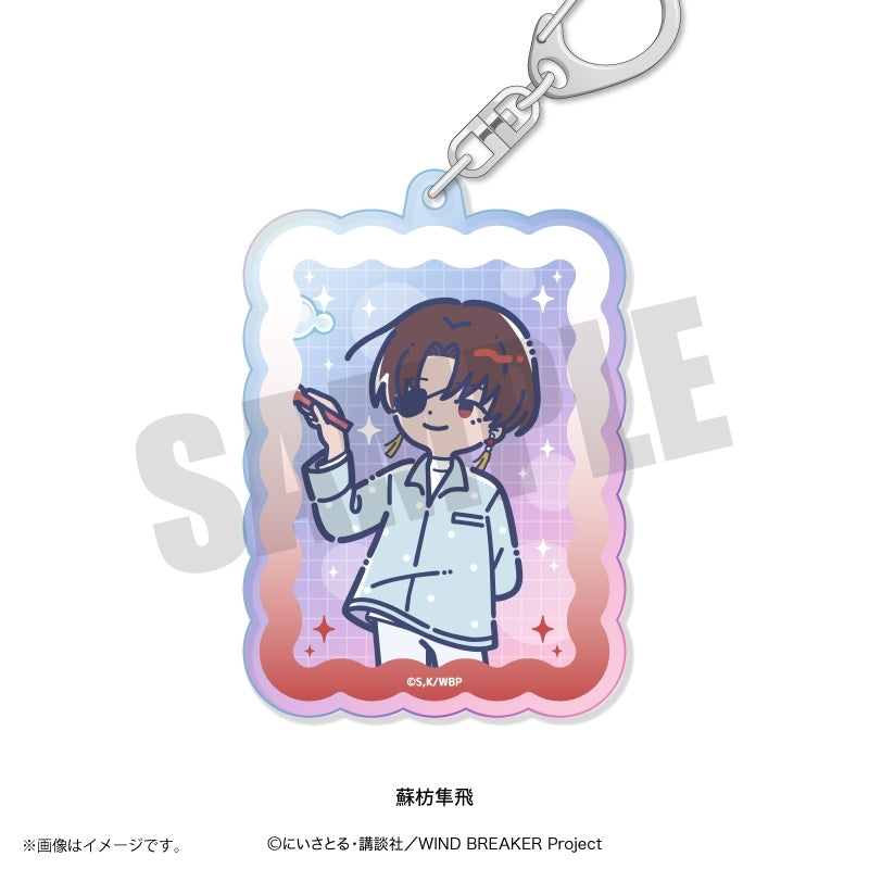 (Goods - Keychain) TV Anime WIND BREAKER Retro Pop Vol. 4 Iridescent Acrylic Keychain Hayato Suo