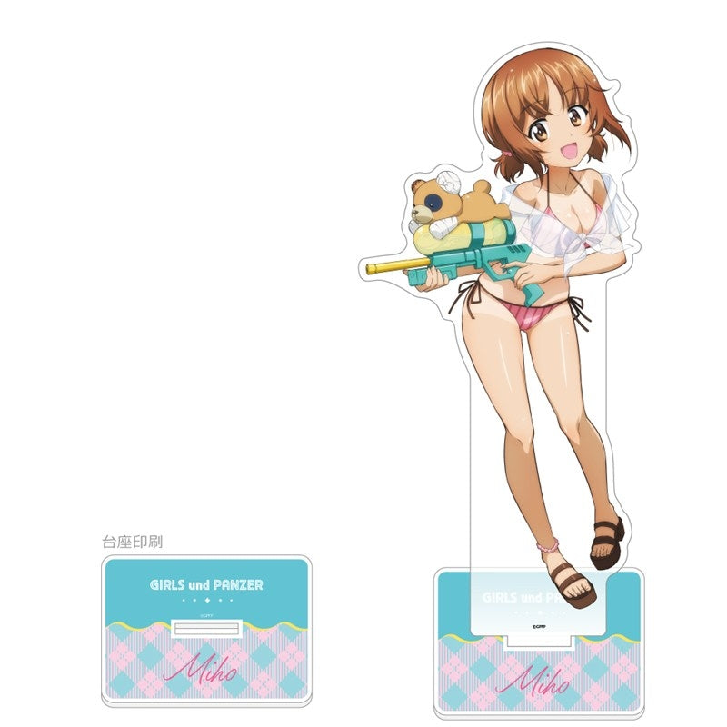 (Goods - Acrylic Stand) Girls und Panzer das Finale Exclusive Art Big Acrylic Stand (Miho Nishizumi/Water Gun Sun Tan Ver.)