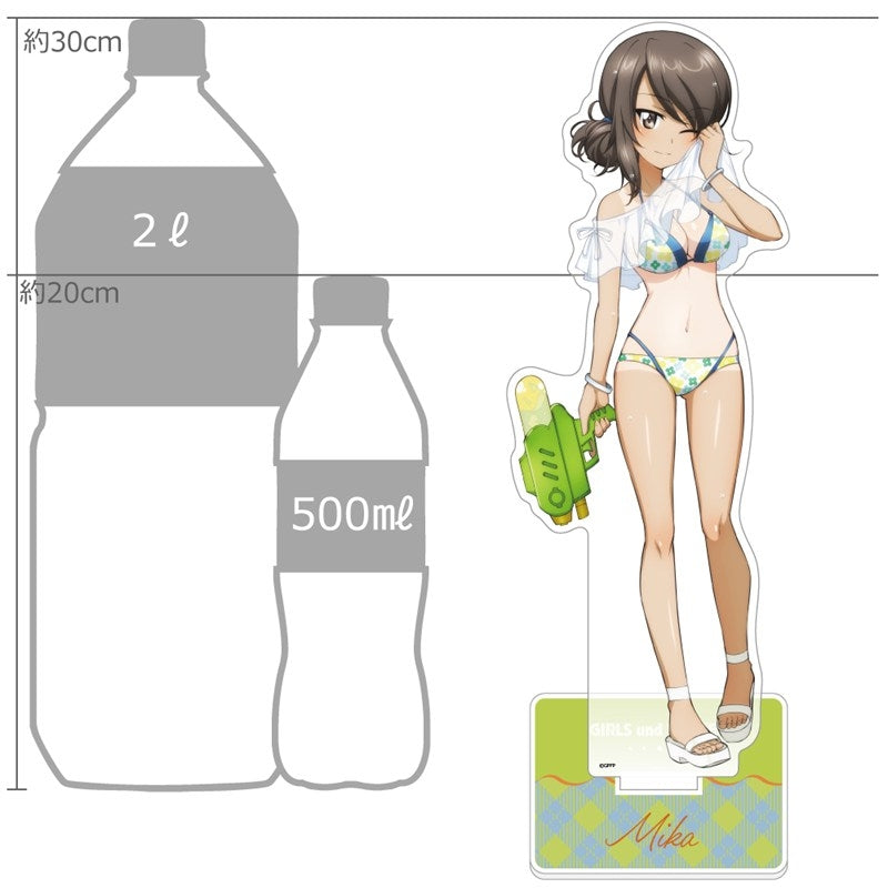 (Goods - Acrylic Stand) Girls und Panzer das Finale Exclusive Art Big Acrylic Stand (Mika/Water Gun Sun Tan Ver.)