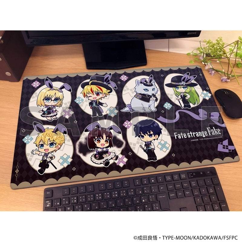(Goods - Deskmat) Fate/strange Fake Rubber Mat (Chibi)