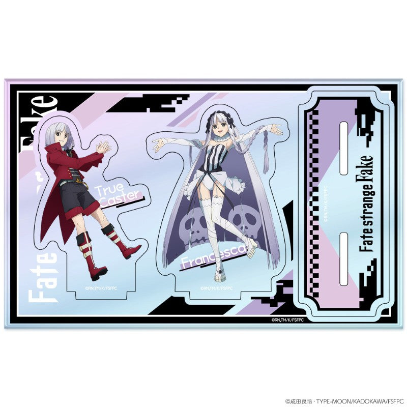 (Goods - Acrylic Stand) Fate/strange Fake Iridescent Acrylic Niko Stand Francesca Prelati & True Caster