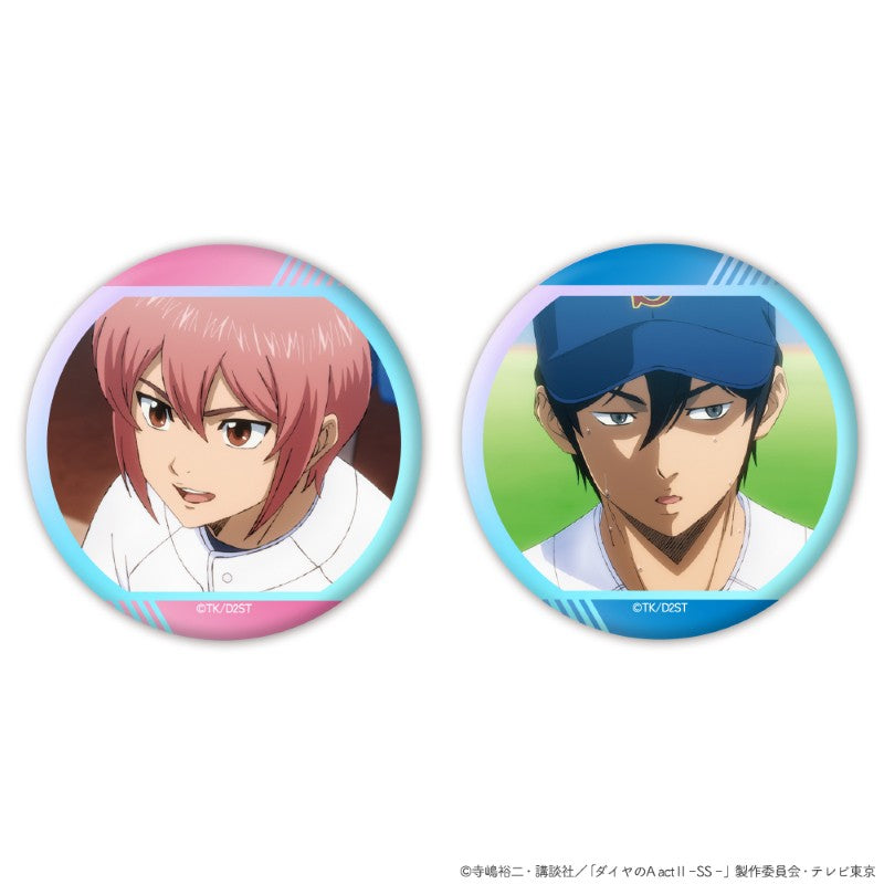 (Goods - Badge) Ace of Diamond actⅡ -Second Season- Iridescent Button Badge Set of 2 Satoru Furuya & Haruichi Kominato