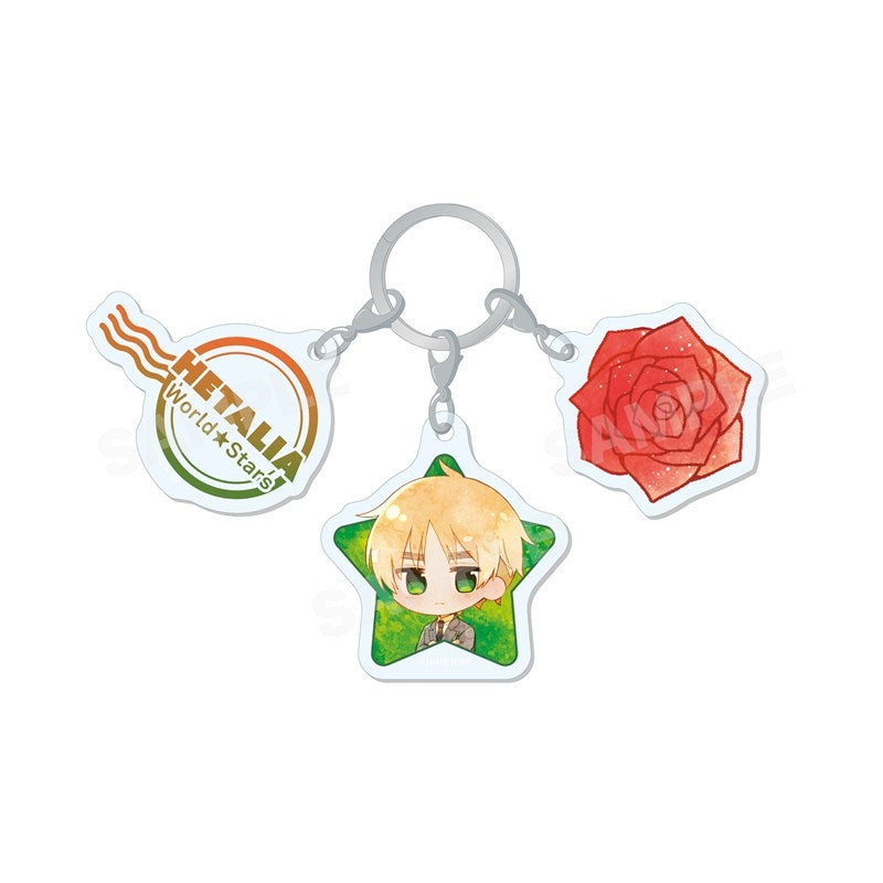 (Goods - Charm) Hetalia World★Stars Chara Art 3-Piece Charm /05 England