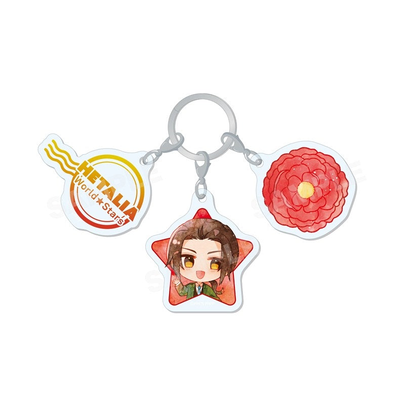(Goods - Charm) Hetalia World★Stars Chara Art 3-Piece Charm /08 China