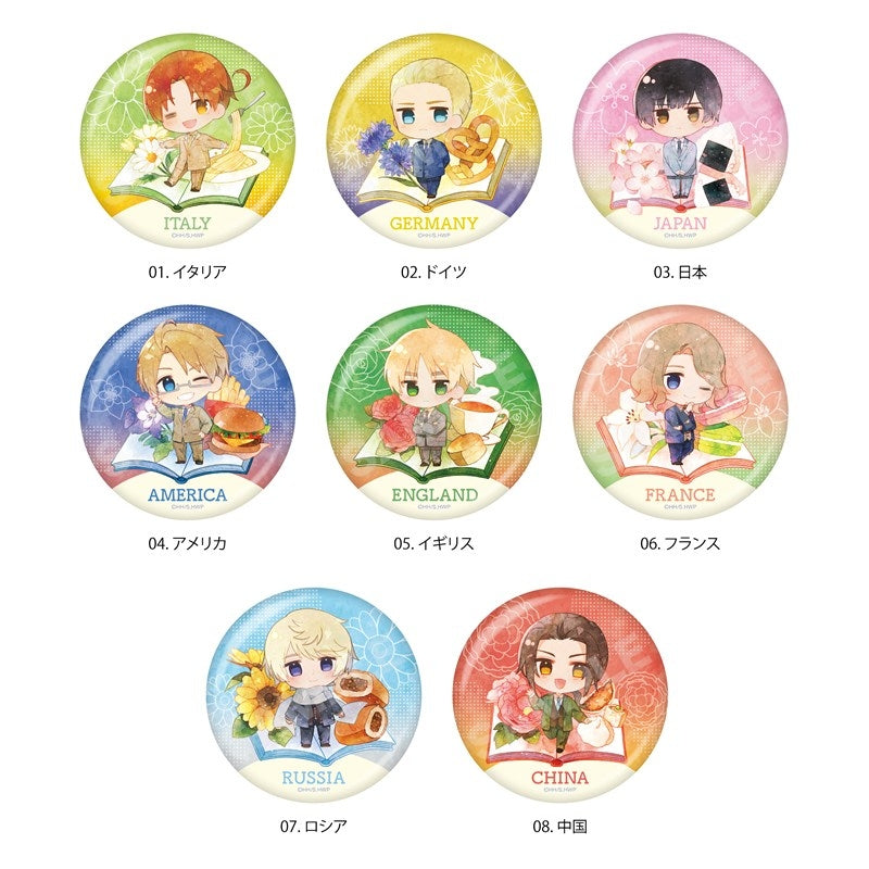 (1BOX=8)(Goods - Badge) Hetalia World★Stars Chara Art Button Badge /01 (8 Types)