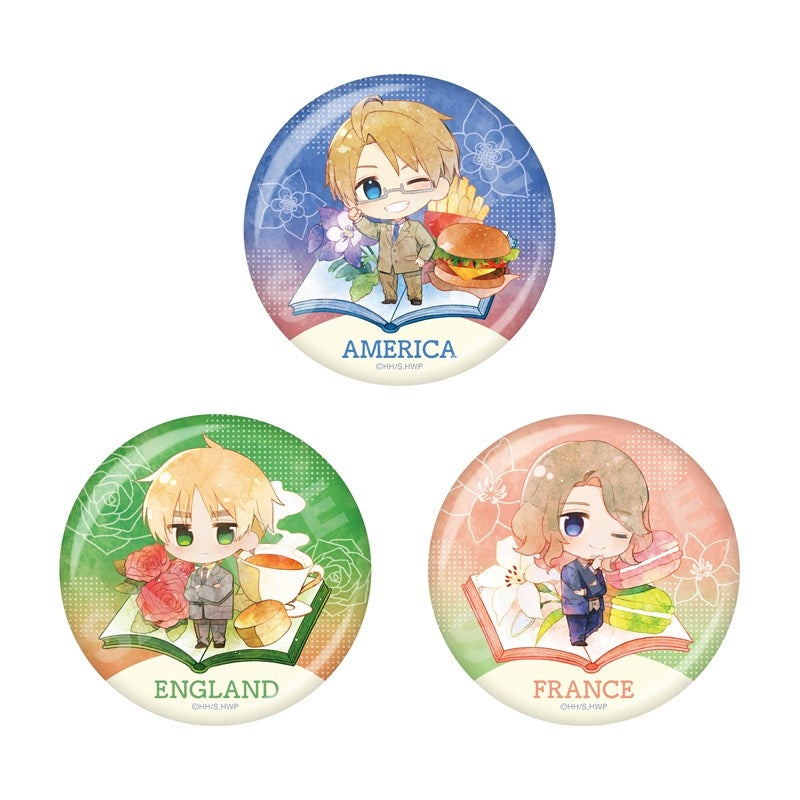 (1BOX=8)(Goods - Badge) Hetalia World★Stars Chara Art Button Badge /01 (8 Types)