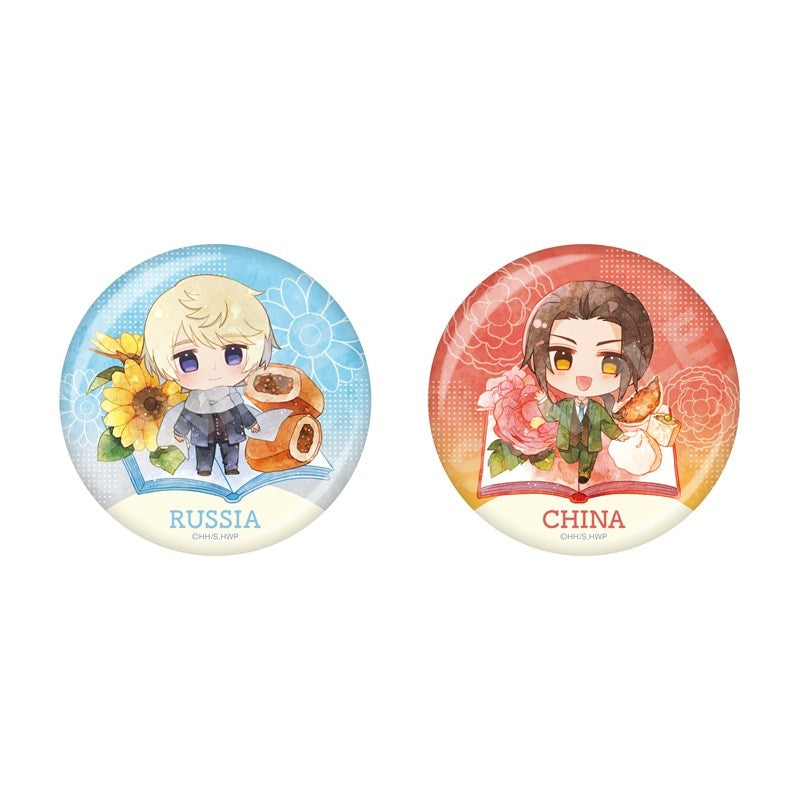 (1BOX=8)(Goods - Badge) Hetalia World★Stars Chara Art Button Badge /01 (8 Types)