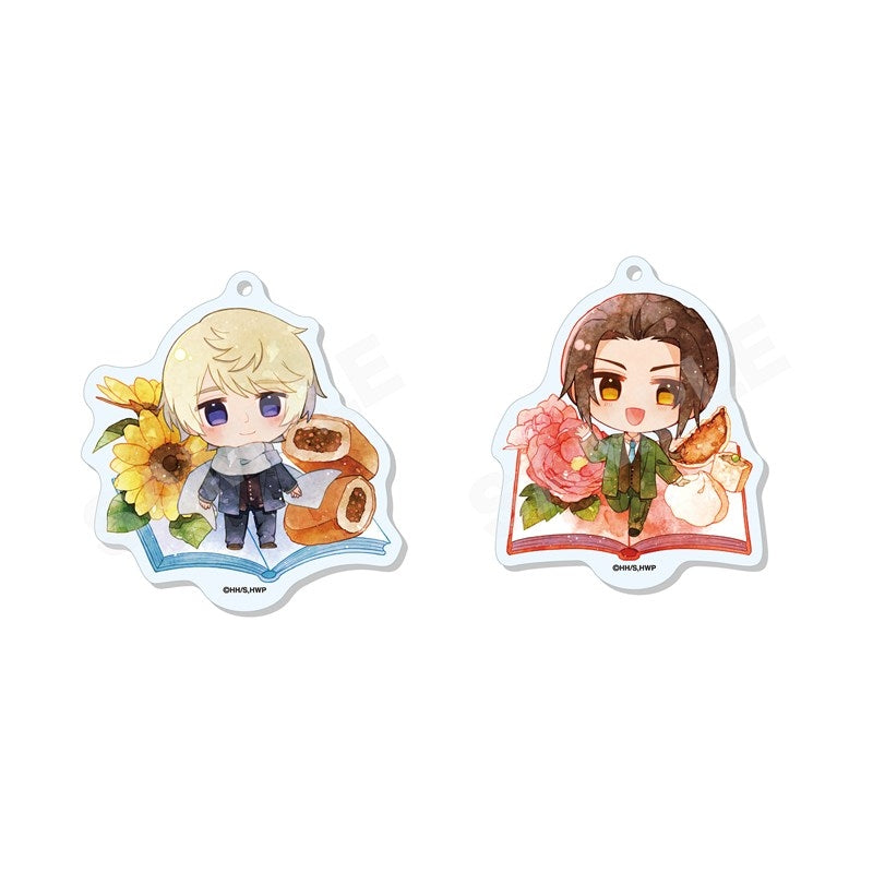 (1BOX=8)(Goods - Acrylic Stand) Hetalia World★Stars Chara Art Marutto Stand Keychain /01 (8 Types)