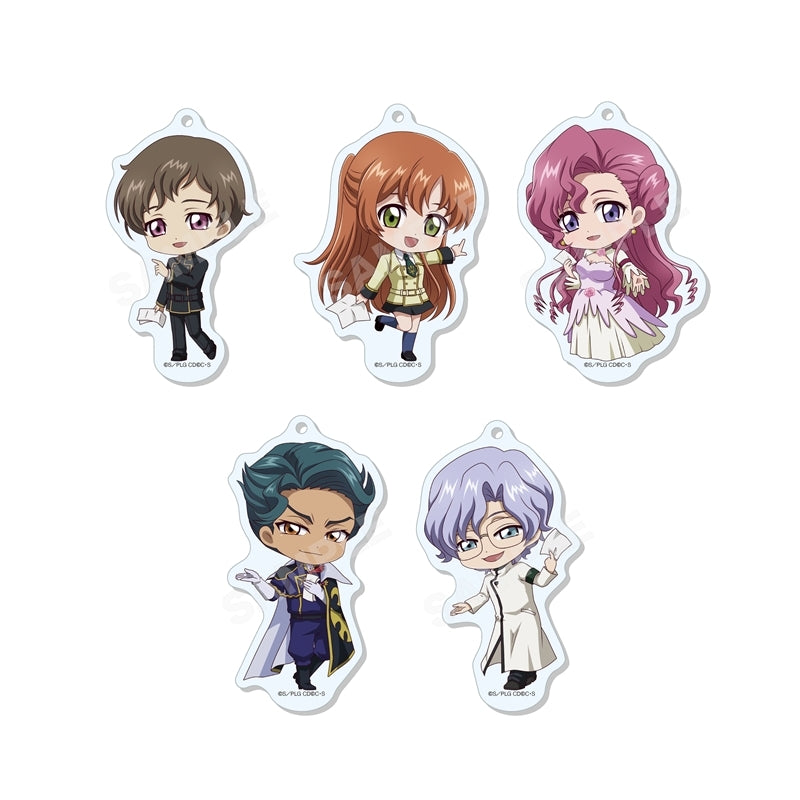 (1BOX=10)(Goods - Acrylic Stand) CODE GEASS Lelouch of the Rebellion NAVI ME Marutto Stand Keychain /01 Set of 10
