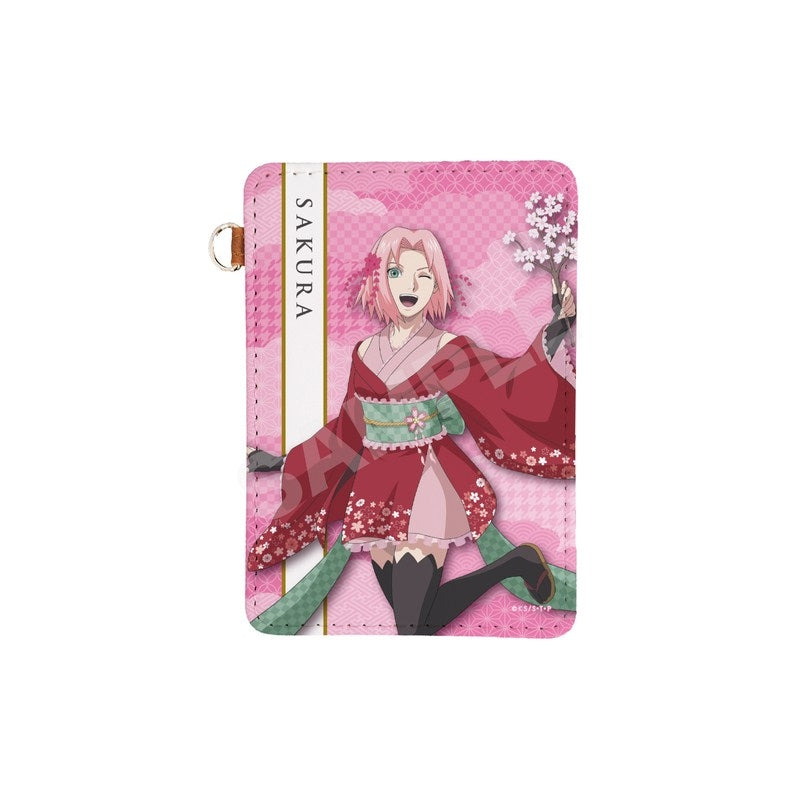 (Goods - Pass Case) NARUTO Shippuden Traditional Dance ver. Pleather Pass Case - 03 Sakura Haruno