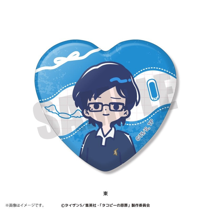 (1BOX=6)(Goods - Badge) TV Anime Takopi's Original Sin Heart-shaped Button Badge (6 Types Total)
