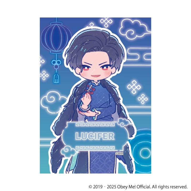 (1BOX=7)(Goods - Ornament) Obey Me! Nightbringer Canvas Board Mini 02 - Chinese Clothing Ver. (Retro Art)