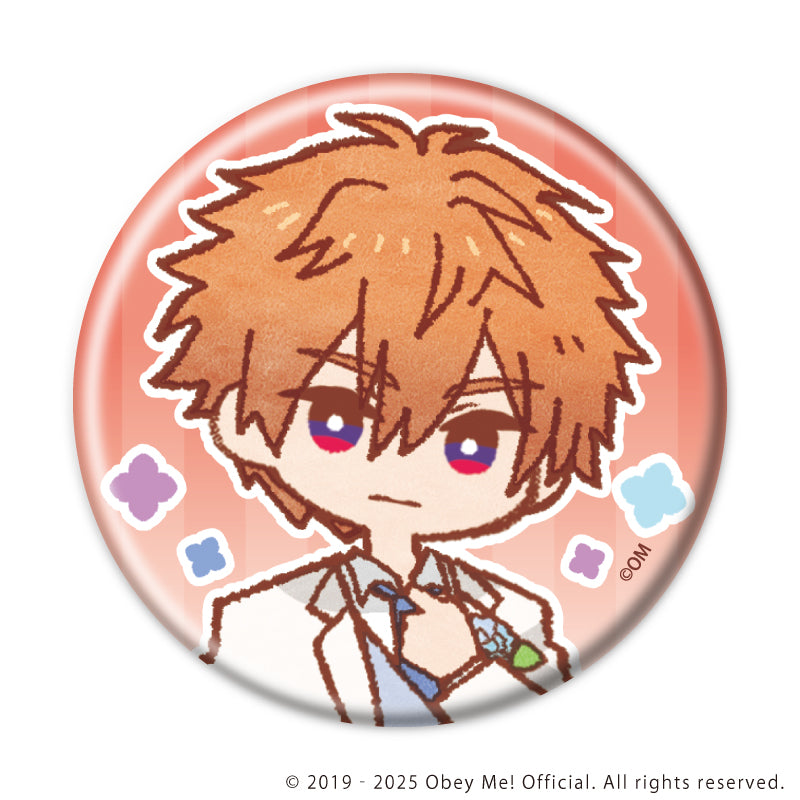 (1BOX=7)(Goods - Button Badge) Obey Me! Nightbringer Button Badge 25 Hydrangea Ver. (Retro Art)