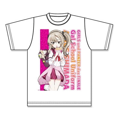 (Goods - Shirt) Girls und Panzer das Finale feat. Exclusive Art Graphic T-shirt (Alice Shimada) Gyaru School Uniform ver.