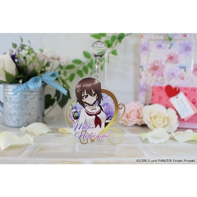 (Goods - Key Chain) Girls und Panzer das Finale feat. Exclusive Art Acrylic Key Chain (Maho Nishizumi) Gyaru School Uniform ver.