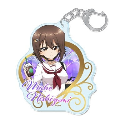 (Goods - Key Chain) Girls und Panzer das Finale feat. Exclusive Art Acrylic Key Chain (Maho Nishizumi) Gyaru School Uniform ver.