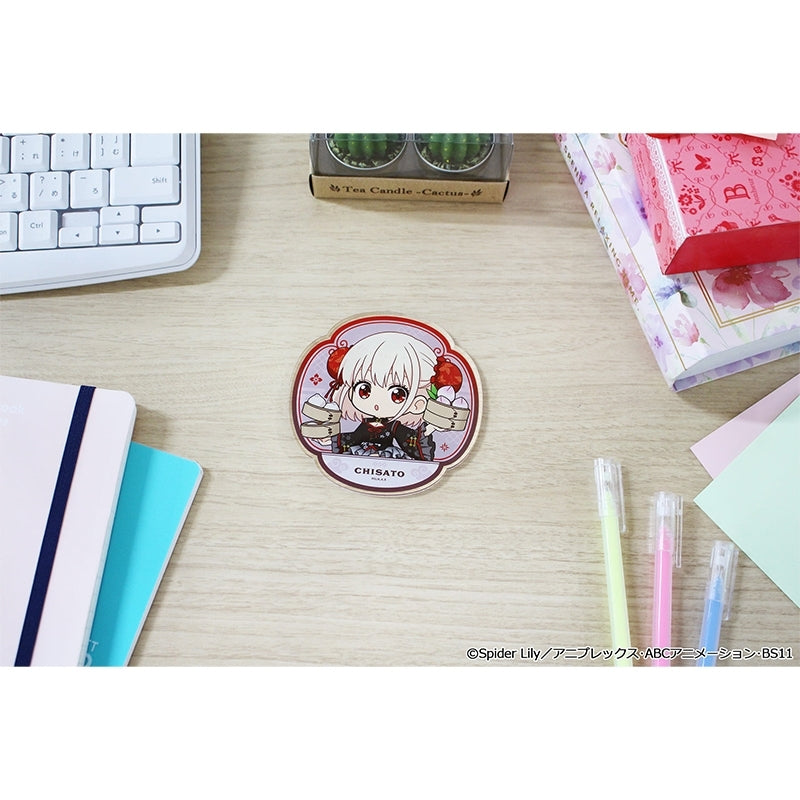 (Goods - Coaster) Lycoris Recoil TV Anime Puchi Choko Acrylic Coaster (Chisato Nishikigi) Chinese ver.