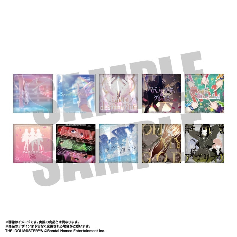 (1BOX=10)(Goods - Badge) THE IDOLM@STER SHINY COLORS Cover Art Button Badge Collection