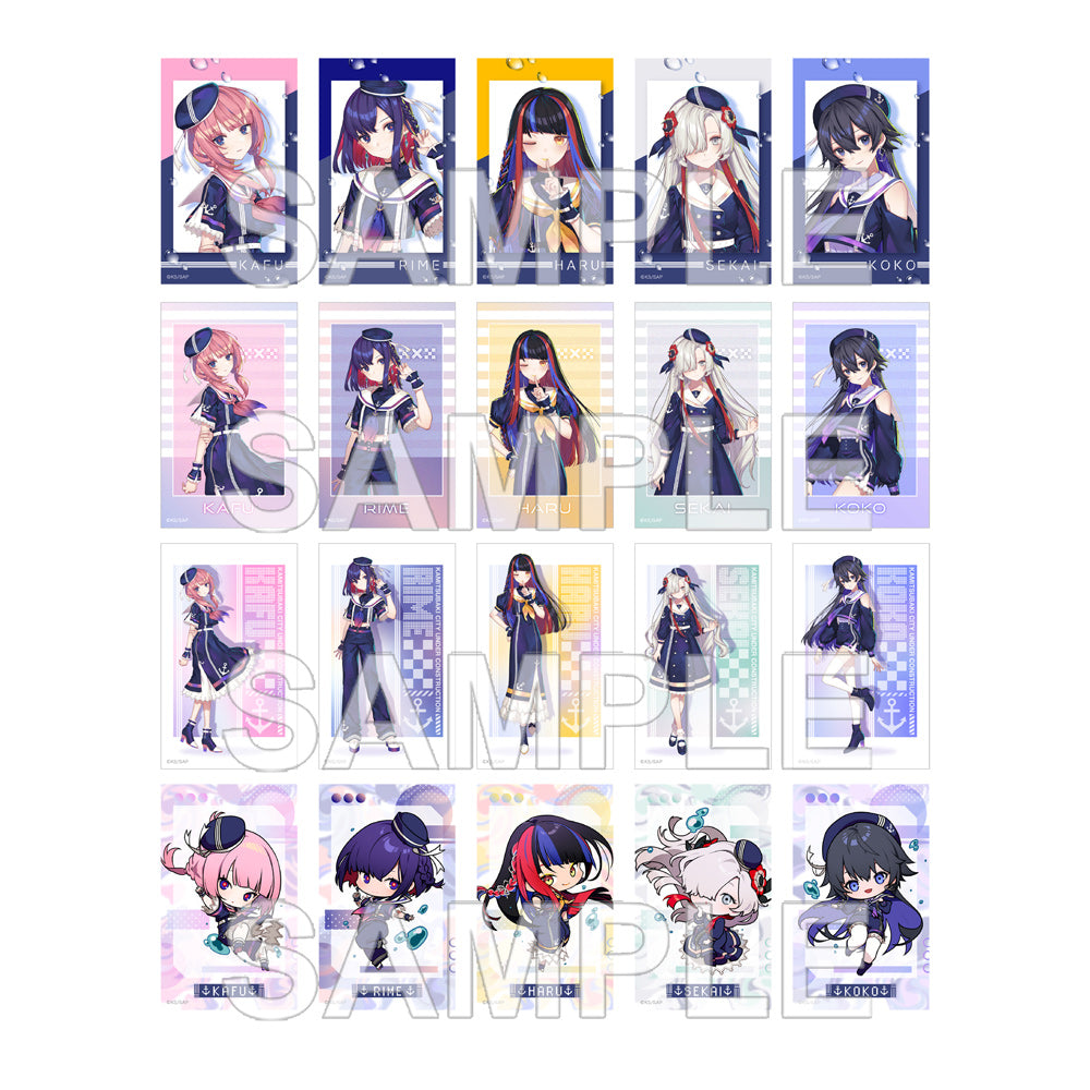 (1BOX=10)(Goods - Bromide) KAMITSUBAKI CITY UNDER CONSTRUCTION Mini Photo-style Illustrations Collection Marine Look ver.