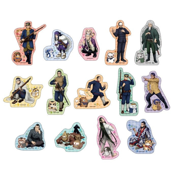 (1BOX=14)(Goods - Sticker) Golden Kamuy x Animal Phose Die-cut Sticker Collection