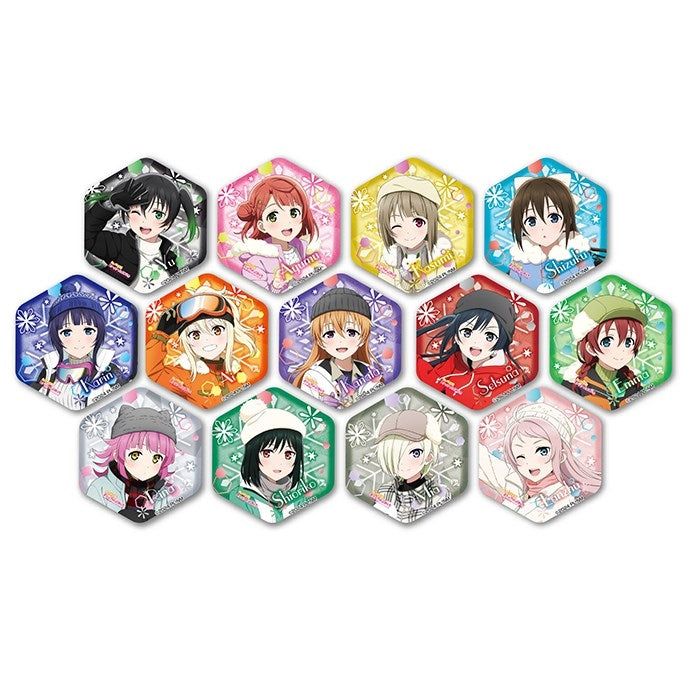 (1BOX=13)(Goods - Badge) Love Live! Nijigasaki High School Idol Club Snowflake Button Badge