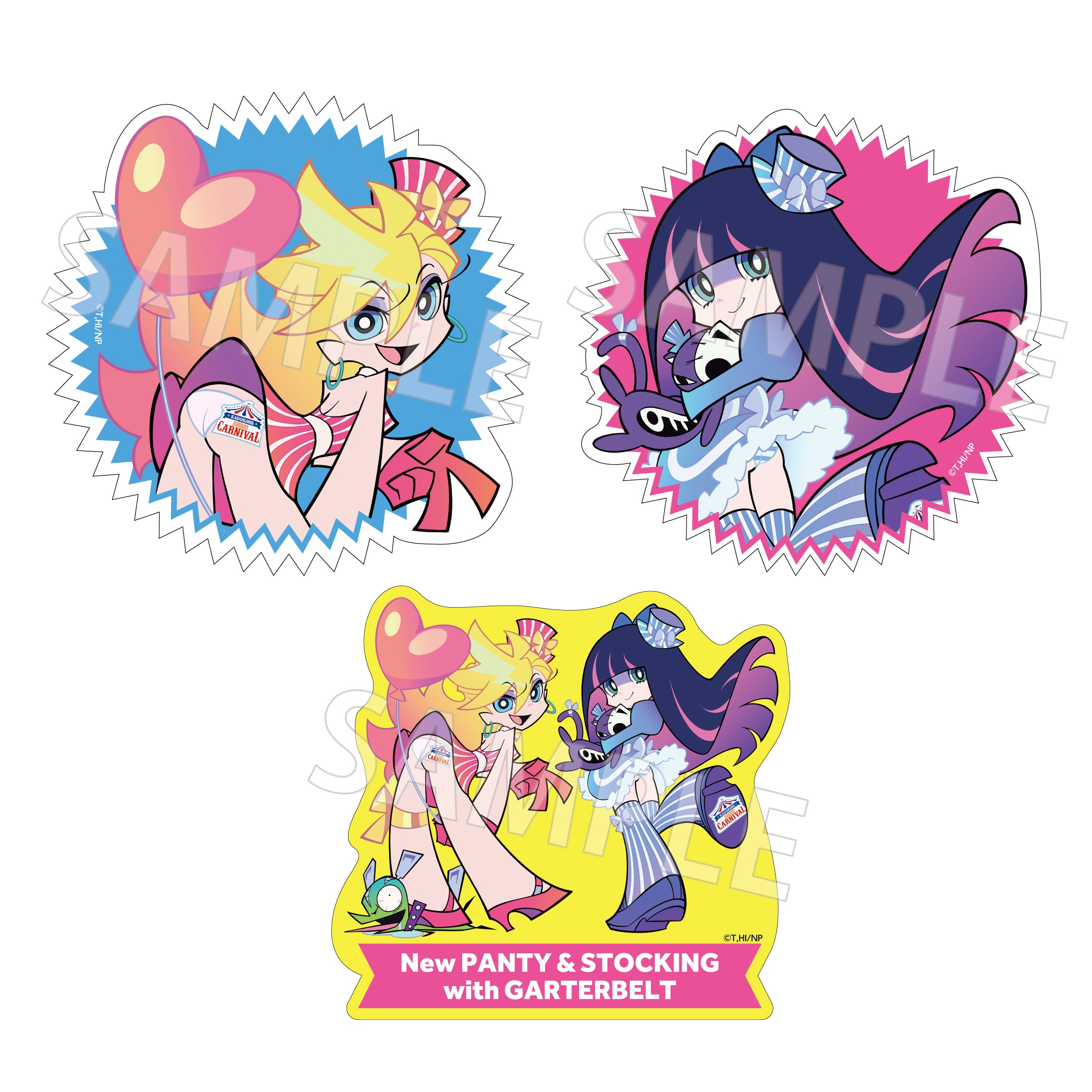 (Goods - Sticker) New PANTY & STOCKING with GARTERBELT Sticker Set CARNIVAL ver.