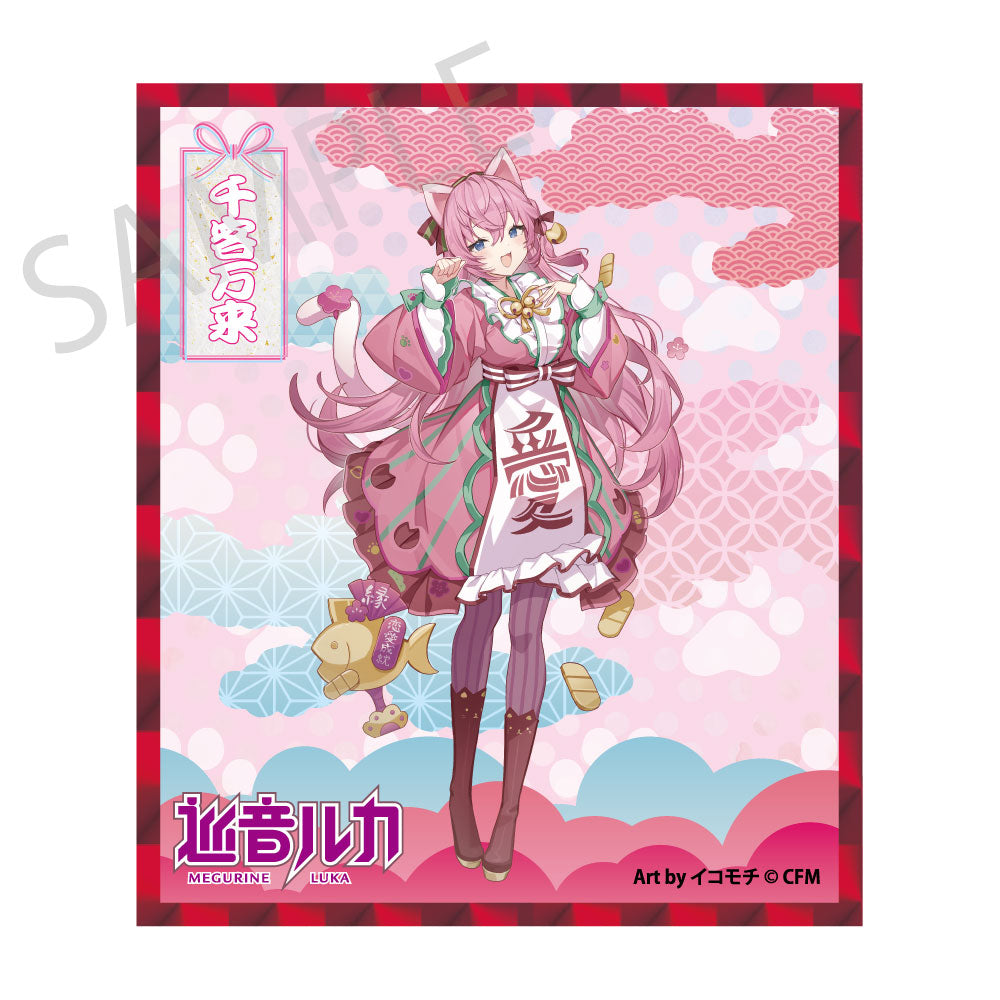 (Goods - Art Board) Hatsune Miku x Lucky Cat x Midsummer Kumagaya Acrylic Art Board Megurine Luka Art by Icomochi