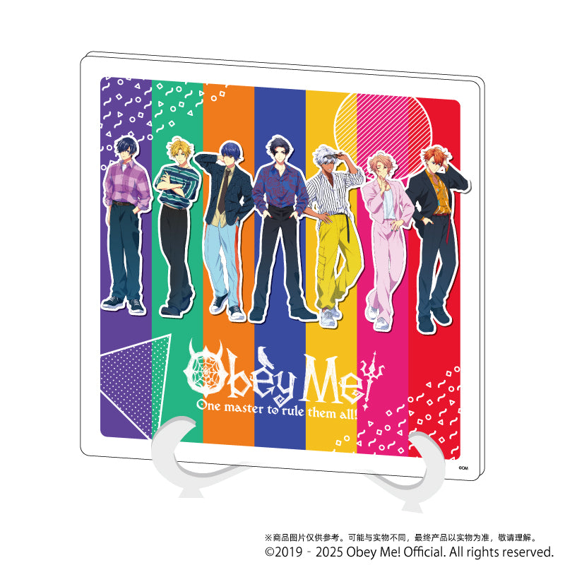 (Goods - Art Board) Obey Me! Acrylic Art Board 03 - Assembly Design Retro Fashion Ver. (feat. Exclusive Art)