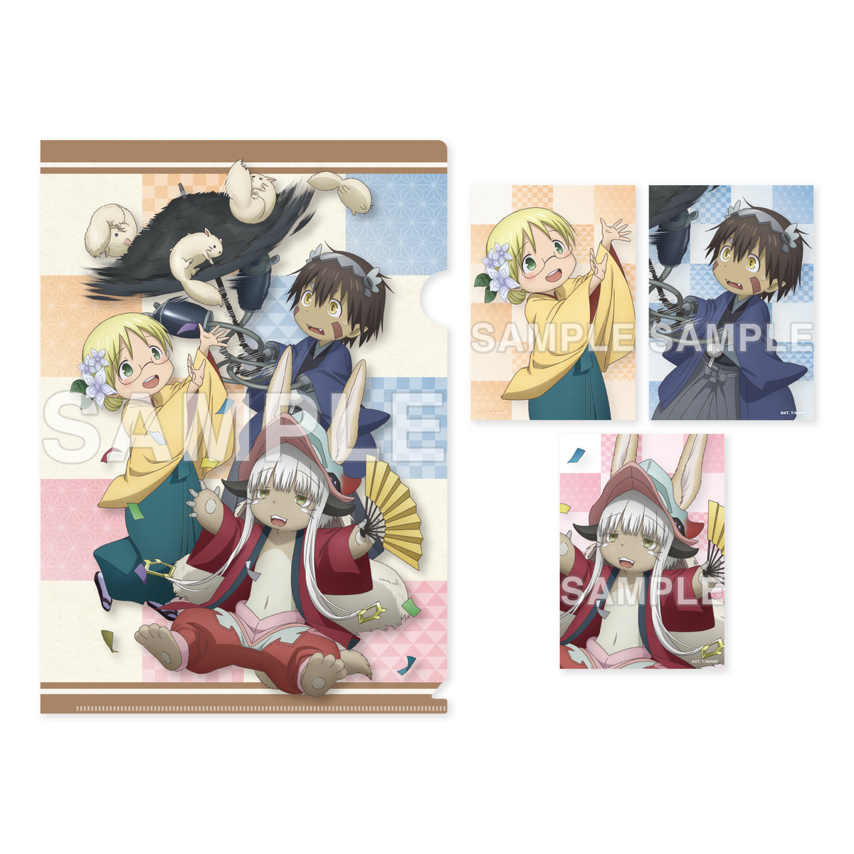 (Goods - Set) Made in Abyss: Awakening Mystery Clear File & Photo-style Illustration Set Kimono ver.