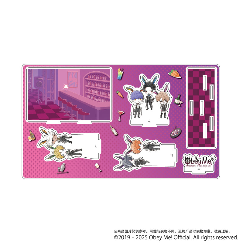 (Goods - Ornament) Obey Me! Premium Acrylic Diorama Plate 02 Ensemble Design A Bunny ver. (GraffArt)