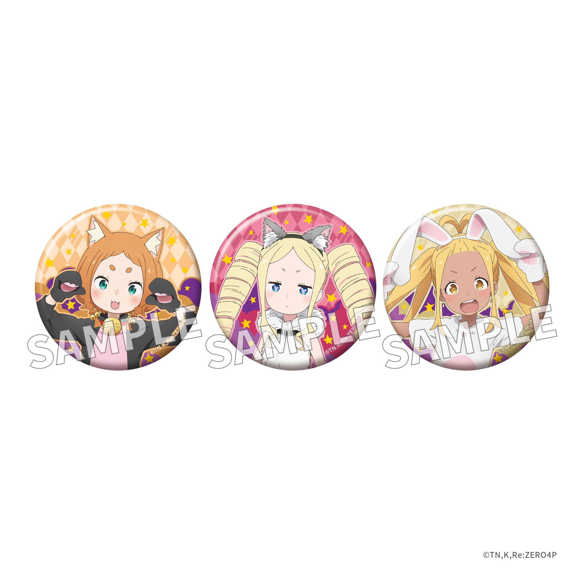 (Goods - Badge) "Re:ZERO -Starting Life in Another World-" Glimmering Tin Badge Set Halloween Animal Costume Ver.