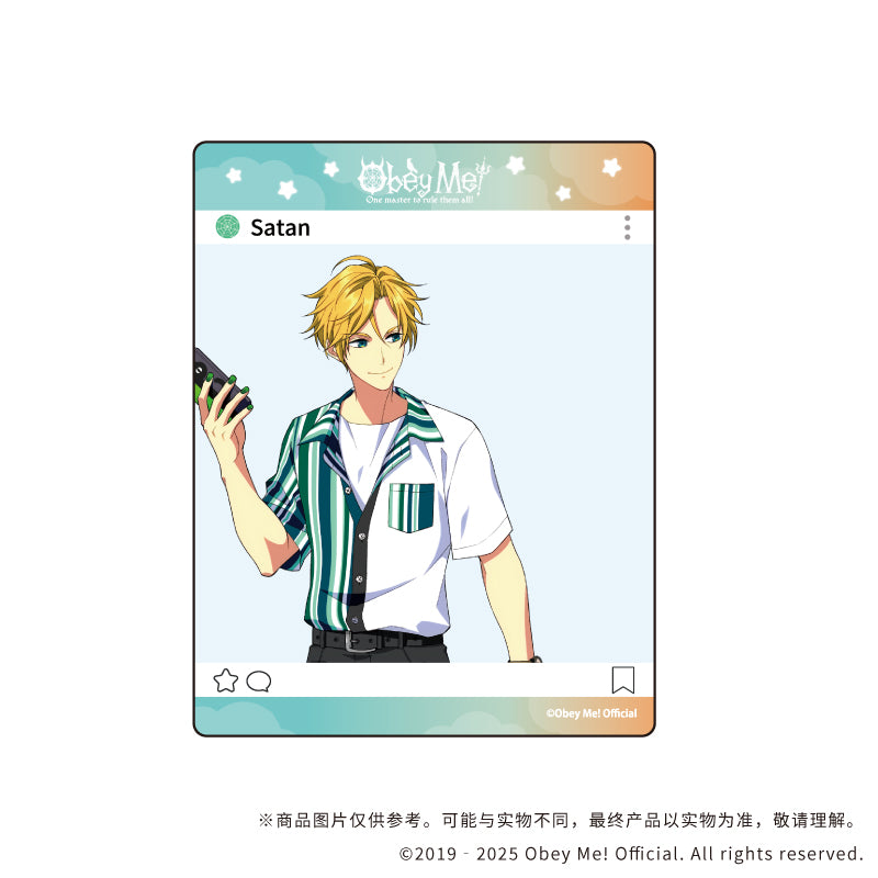 (1BOX=7)(Goods - Card) Obey Me! Acrylic Card 01 Summer Outfit ver. (feat. Exclusive Art)