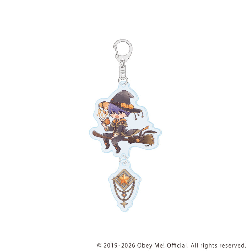 (Goods - Keychain) Obey Me! Nightbringer Connectable Acrylic Keychain 03 / Wizard Ver. Leviathan (Retro Art)