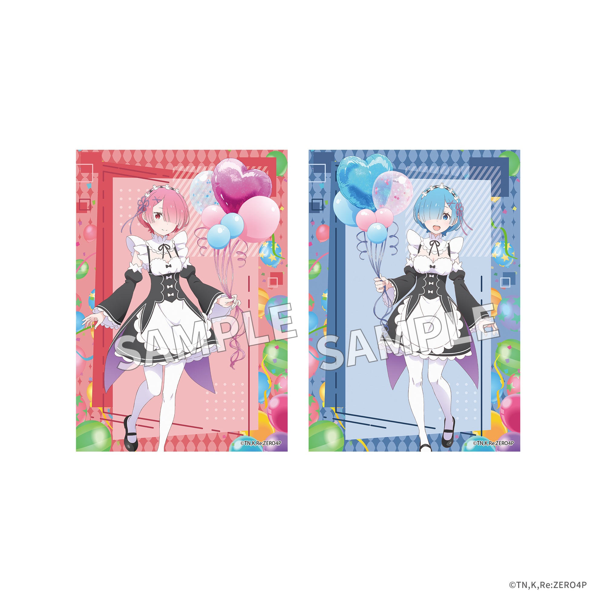 (Goods - Card) Re:ZERO -Starting Life in Another World- Photo Card Set Flower & Balloon ver. - Ram & Rem