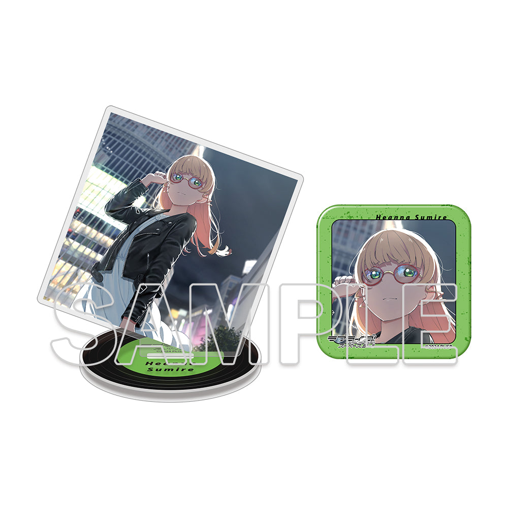 (Goods - Acrylic Stand) Love Live! Superstar!! Square Acrylic Plate & Tin Badge Set ~Behind the ”Aspire”~ - Sumire Heanna