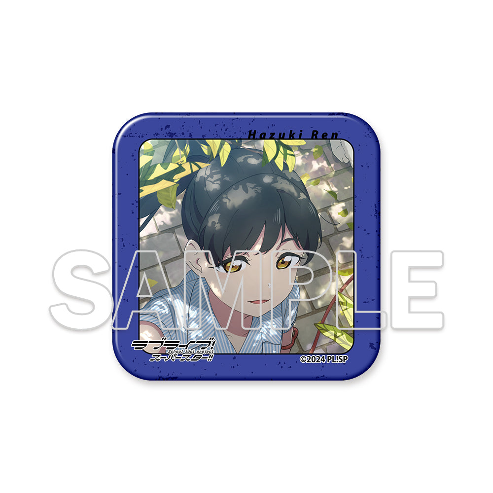 (Goods - Acrylic Stand) Love Live! Superstar!! Square Acrylic Plate & Tin Badge Set ~Behind the ”Aspire”~ - Ren Hazuki