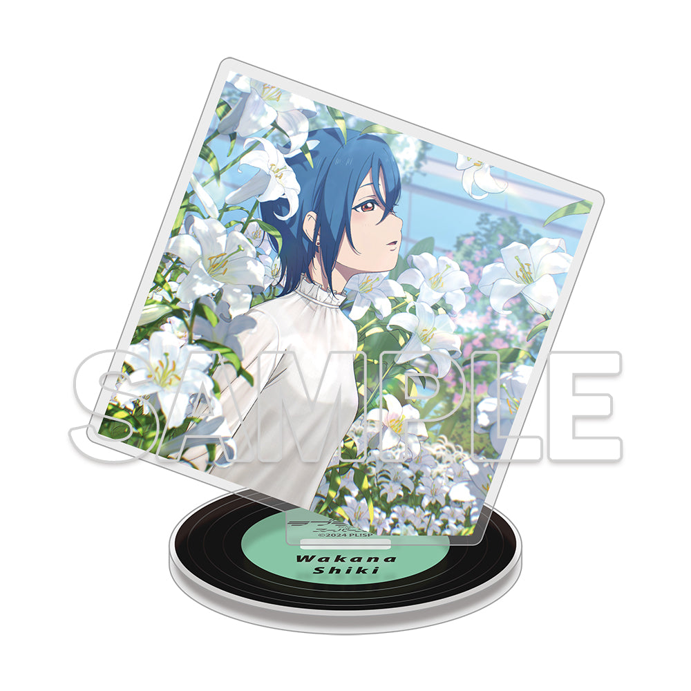 (Goods - Acrylic Stand) Love Live! Superstar!! Square Acrylic Plate & Tin Badge Set ~Behind the ”Aspire”~ - Shiki Wakana