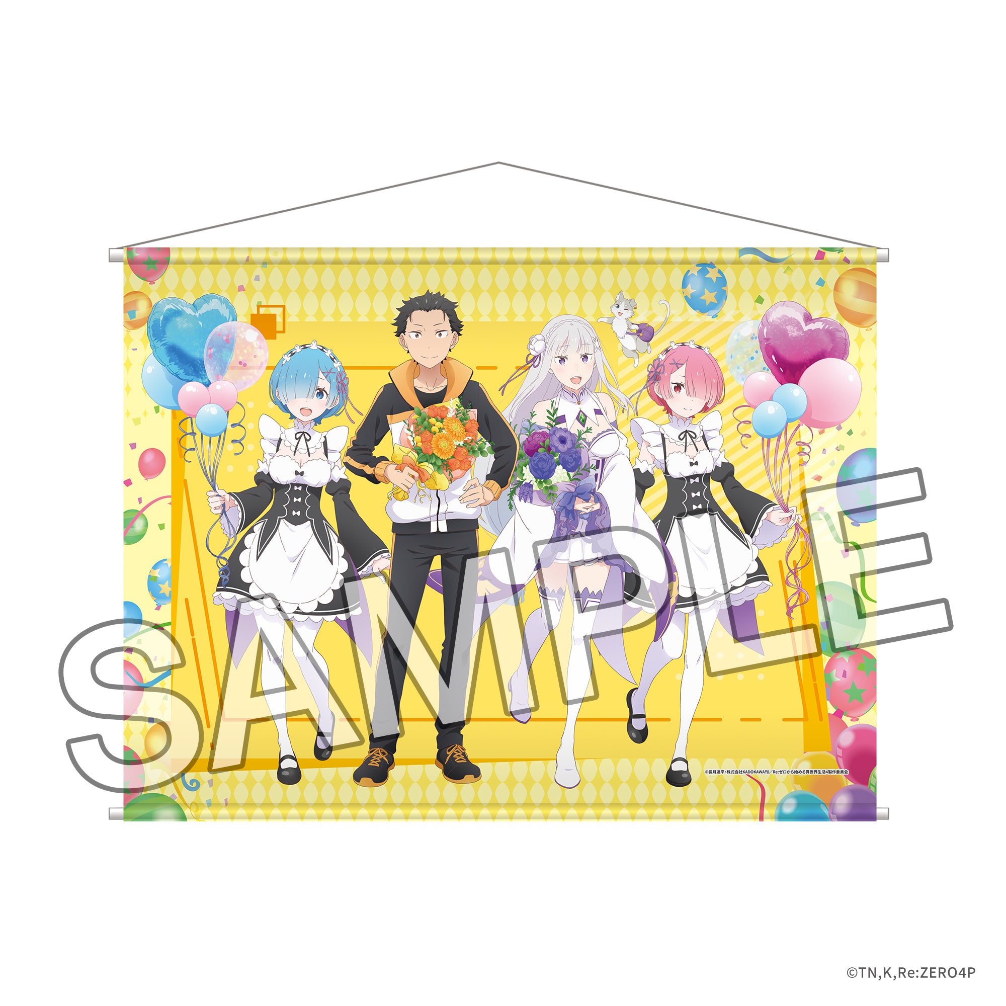 (Goods - Tapestry) Re:ZERO -Starting Life in Another World- B2-sized Tapestry Flower & Balloon ver.