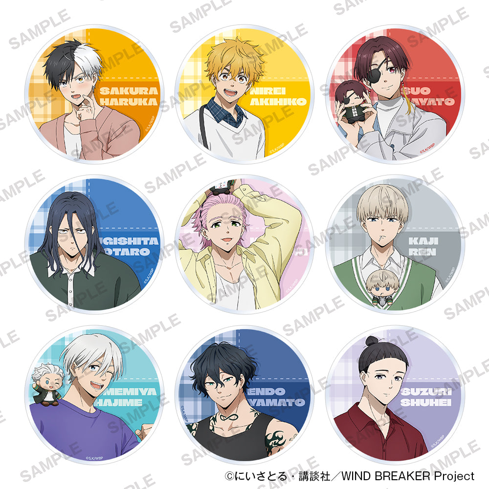 (1BOX=9)(Goods - Coaster) TV Anime WIND BREAKER Acrylic Coaster Together with Plushies Ver. Pack