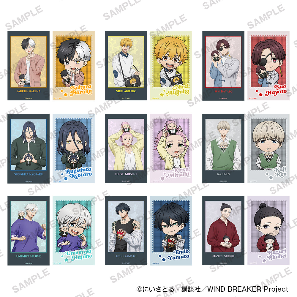 (1BOX=9)(Goods - Card) TV Anime WIND BREAKER Mini Photo-style Illustrations Collection Together with Plushies Ver. Pack