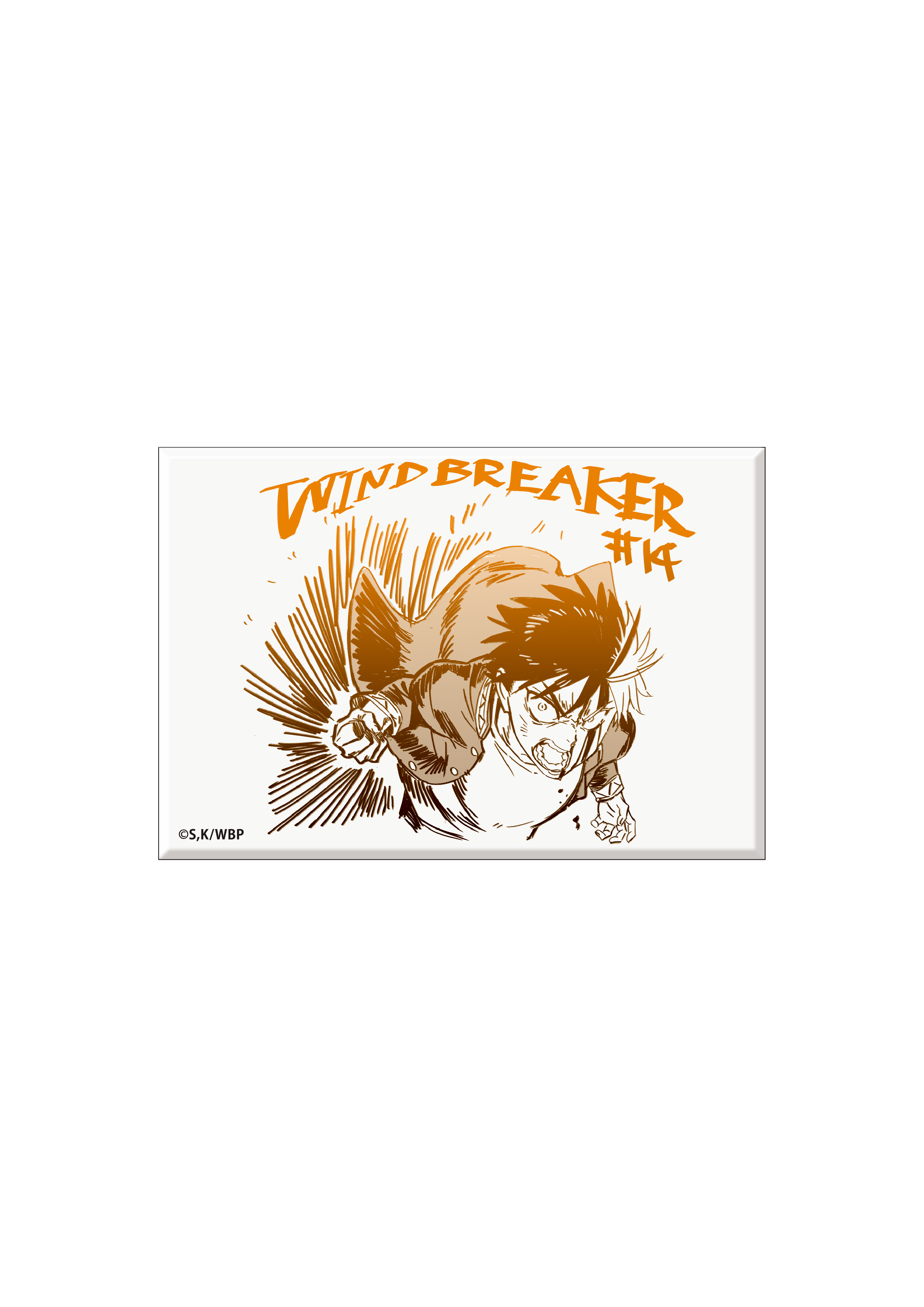 (Goods - Magnet) WIND BREAKER Dubbing Script Art Square Magnet (Haruka Sakura A)