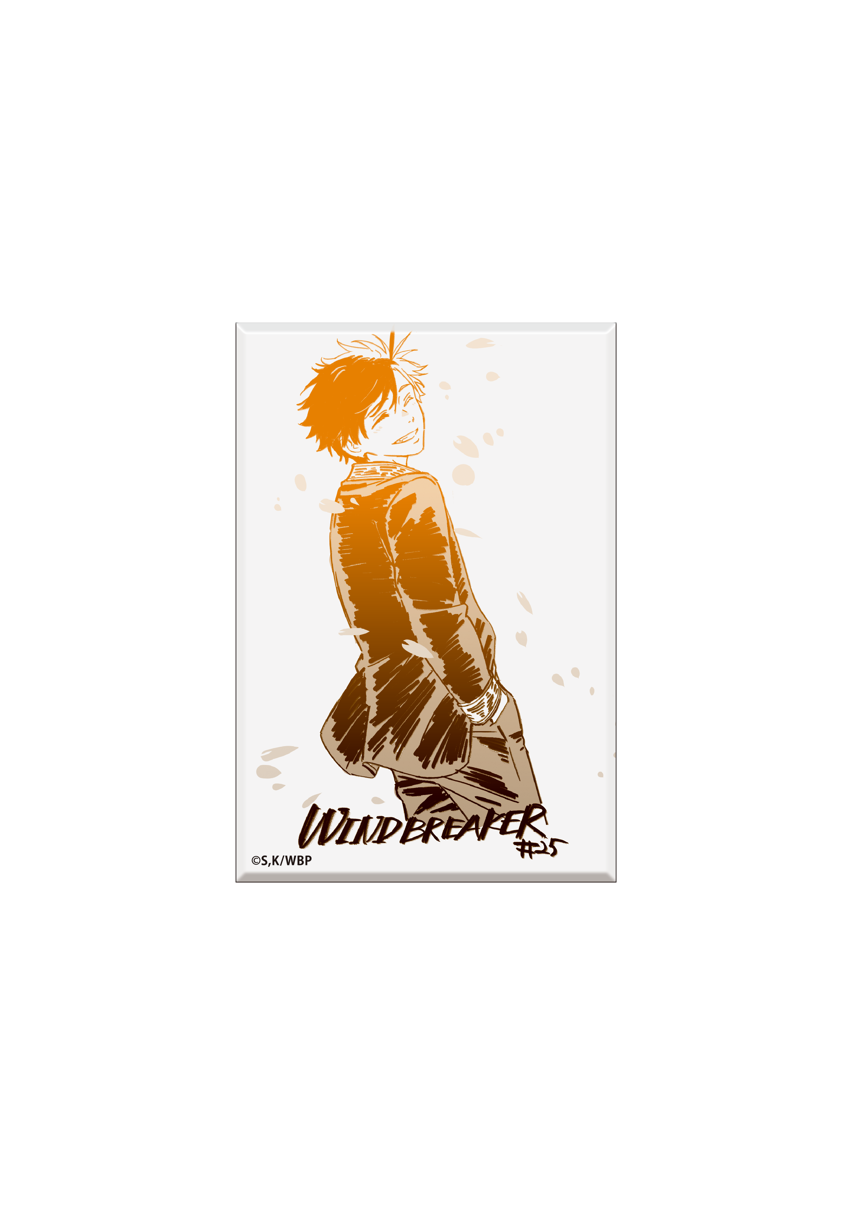 (Goods - Magnet) WIND BREAKER Dubbing Script Art Square Magnet (Haruka Sakura B)