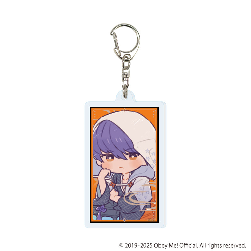 (1BOX=7)(Goods - Keychain) Obey Me! Nightbringer Acrylic Keychain 15 Hyakki Yagyo ver. (Retro Art)