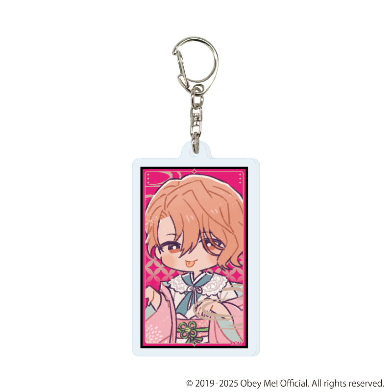 (1BOX=7)(Goods - Keychain) Obey Me! Nightbringer Acrylic Keychain 15 Hyakki Yagyo ver. (Retro Art)