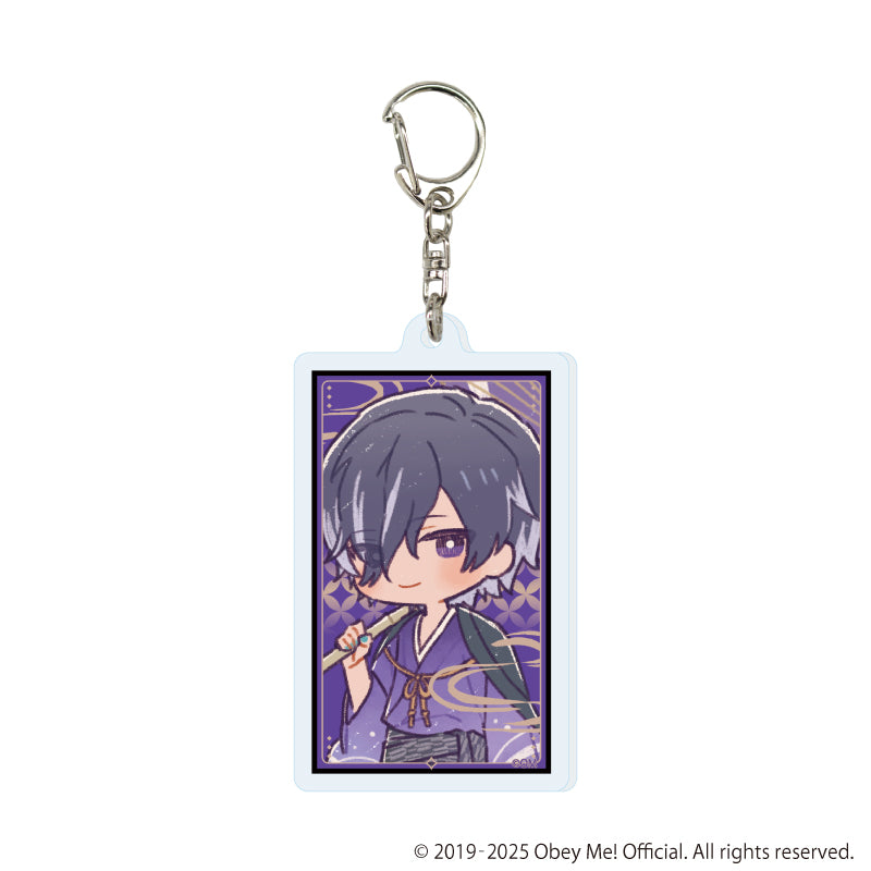 (1BOX=7)(Goods - Keychain) Obey Me! Nightbringer Acrylic Keychain 15 Hyakki Yagyo ver. (Retro Art)